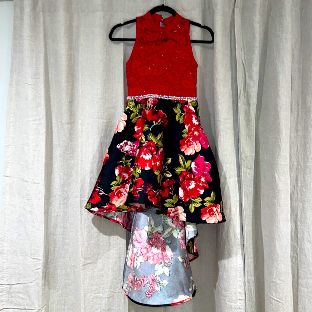 Girls dress floral with lace top size 12
